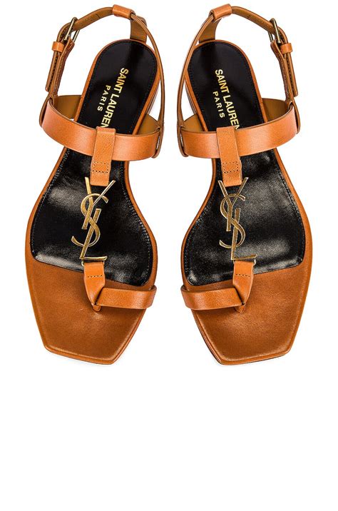 ysl cassandra sandals flat|saint laurent bianca sandals flat.